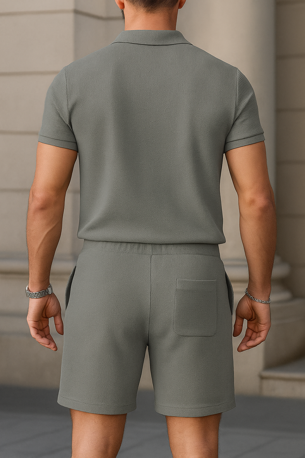 Premium Casual Set – Polo Shirt & Shorts in a 2-Pack